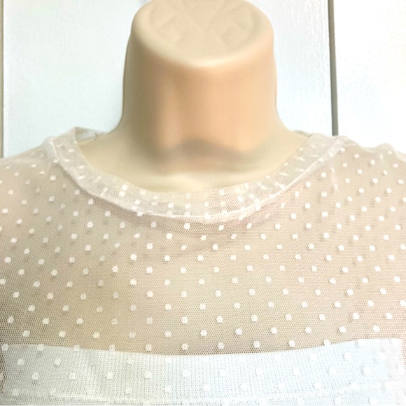 PacSun LA Hearts sheer polka dot crop top Medium - Picture 5 of 12